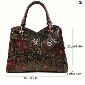 Vintage pattern tote.  new.